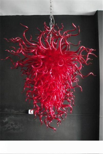 

red decorations lamps hand made blown glass chandeliers crystal chandelier luminaire european pendant lamp