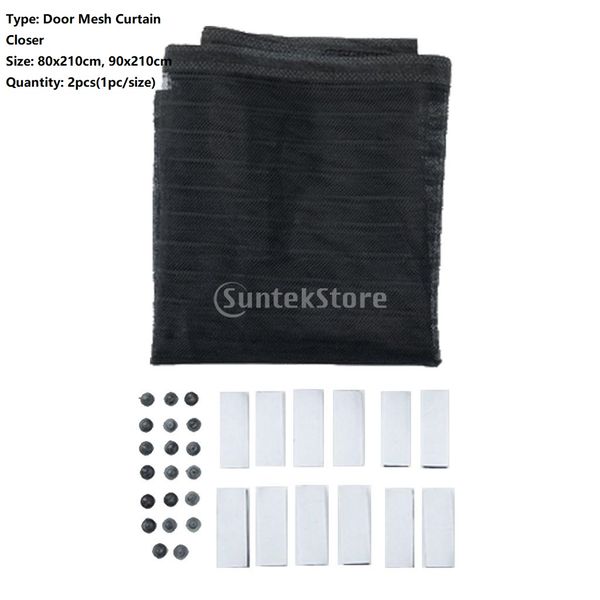 

2 piece simple hands-magnetic door curtain screen summer mosquito-proof