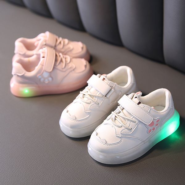 

autumn girls casual shoes led bottom baby girls sports shoes children's running