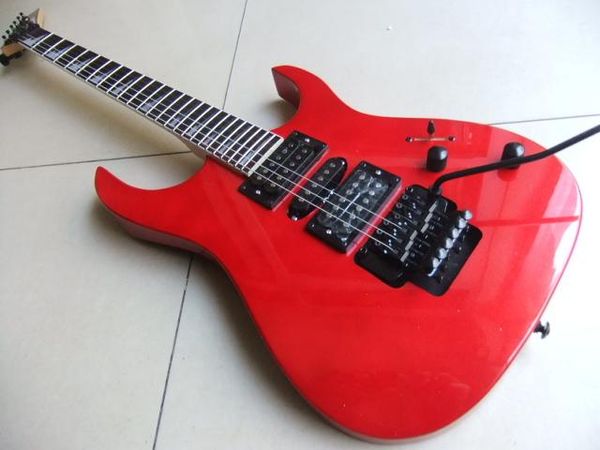 

custom wholesale jackson guitar model electric guitar with 3 pickups, red