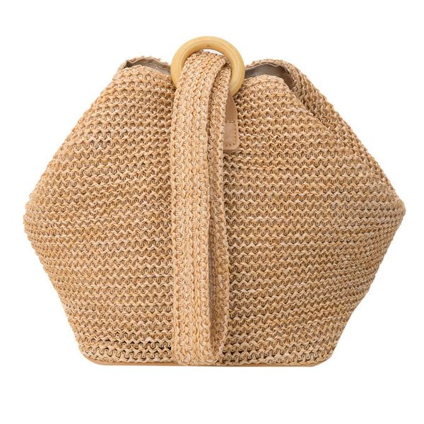 

women handbags solid pattern straw shoulder bag casual new brand messenger plain bag women leather handbags women bags 942636