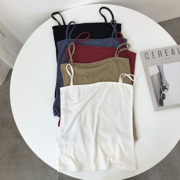 

cllth многокомпонентного жилета весной и летом внутренний облегающие b- стороны резьбы эластичной трикотажный жилет сплошного цвета все соот, White