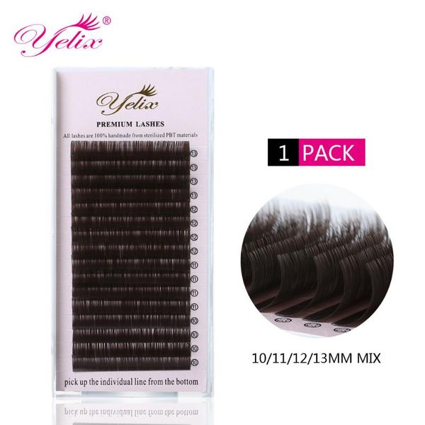 

false eyelashes yelix dark brown mink hair eyelash extension thick lashes wispy makeup beauty tools