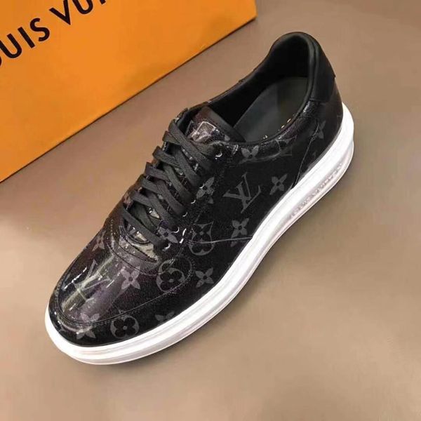 

fashion luxury men casual shoes patent leather men lace-up sneakers breathable shoes men shoes beverly hills sneaker 1a5ufn 04, Black