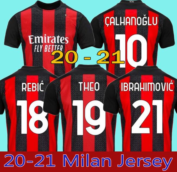 

милан 20 21 футбол джерси ибрагимович paquetá bennacer romagnoli calhanoglu 2020 2021 тео ребич мужчин футбол рубашка тео ребич, Black;yellow