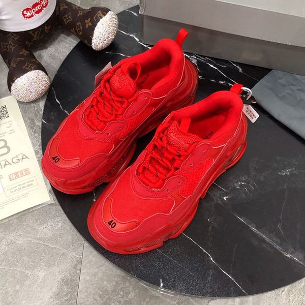 

designer shoes luxury mens women casual shoes, men and women sneakers couple models tennis shoes triple s transparent sole l02, Black