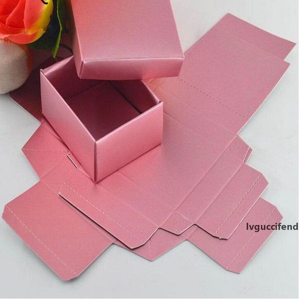 

20pcs/lot rose gold color gift cardboard box with lid, small wedding candy/chocolates packing boxes jewel box