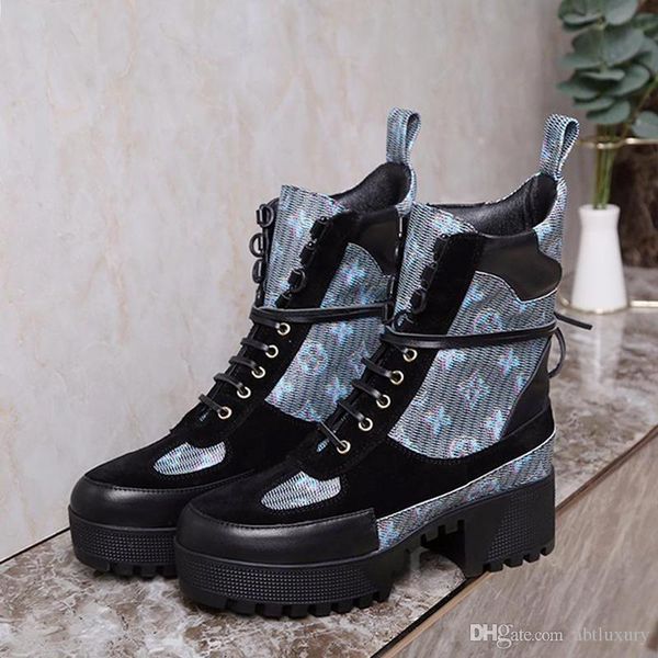 

leather women boots shoes high -motorcycle autumn winter shoes snow martin fashion boots chaussures de femme luxury design lady shoes l6, Black