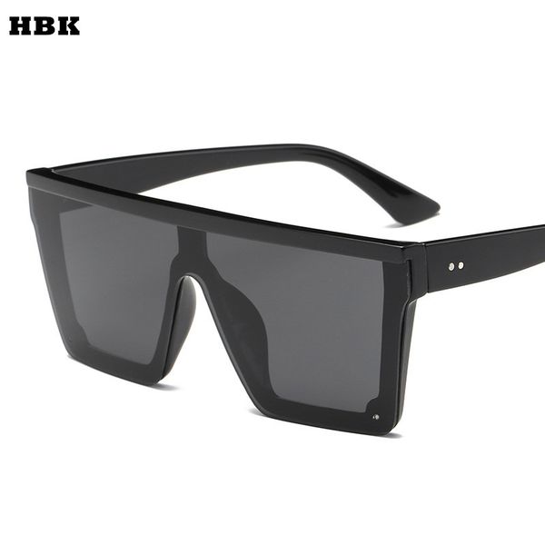 

hbk square luxury sun glasses brand designer ladies oversized pilot sunglasses women big frame mirror sun glasses for female, White;black