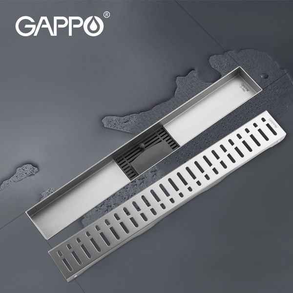 

gappo anti-odor drains recgangle linear waste drainer bathroom floor drain cover ser bathroom shower drain hair catcher t200715