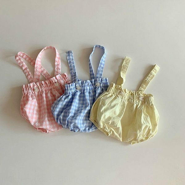 

2rsj1 men's and women's baby's fashionable cute belt pants triangle baby's casual plaid wear baby clothes thin korean st, Blue