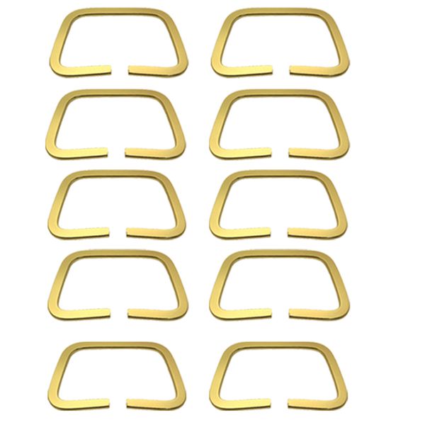

10pcs metal d rings gold hardware bags ring for sewing keychains belts and dog leash hand diy accessories, Black