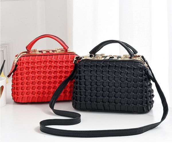 

handle design leather shoulder bags for women stone pattern crossbody bag female travel handbags