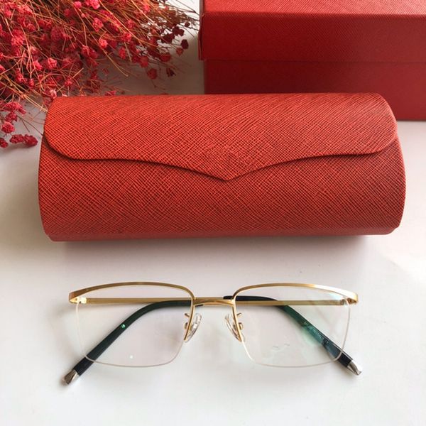 

2020 new high-qualityconcise business designed ct7506 men glasses lightweight halfrim metal optical frame for prescription fullset case