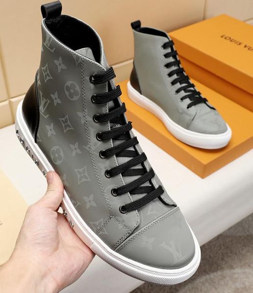 

casual style mens shoes sports fashion sneakers with origin box platform breathable male sneakers zapatos para hombre luxury mens shoes, Black