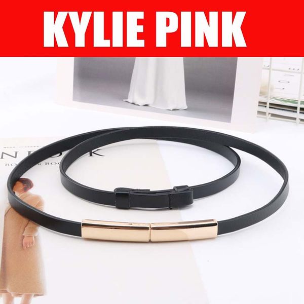 

kylie pink female luxury design leather belt women waist gold buckle waistband belts for dress fashion girls strap adjustable, Black;brown