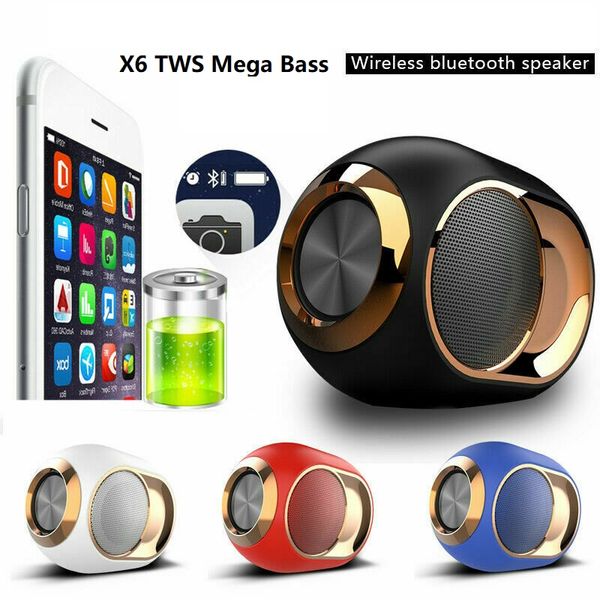 X6 высокого класса HIFI Blueteeth динамик TWS Портативный беспроводной Blueteeth 5,0 Stereo Mega Bass Sound SoundBar С FM TF Card AUX Mini Speaker