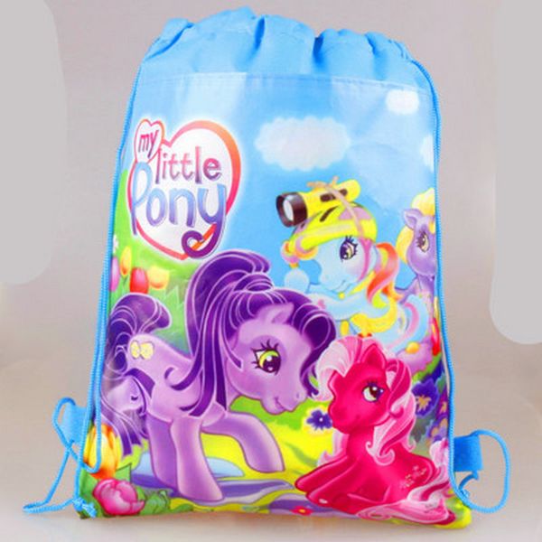 

2016 unicorn mermaid drawstring bag kids cartoon backpack sports magic shoulder bag outdoor travel storage bag pocket party gift a342 bde201