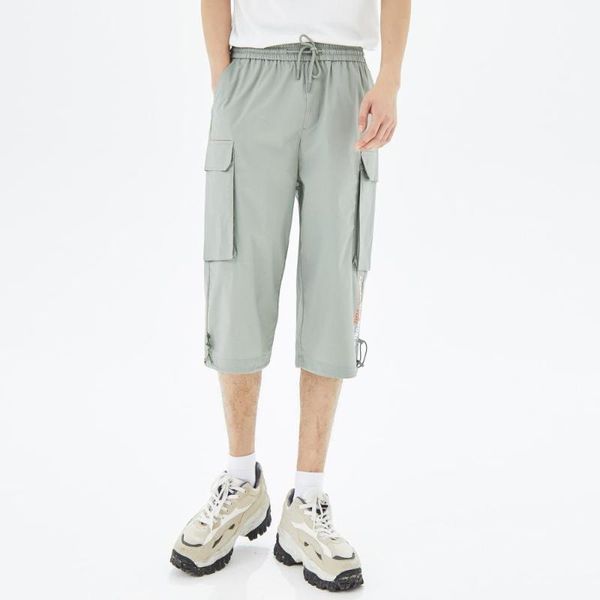 

metersbonwe 2020 new men sports pants spring autumn casual fashion jogging pants male cargo cropped 754268, Black