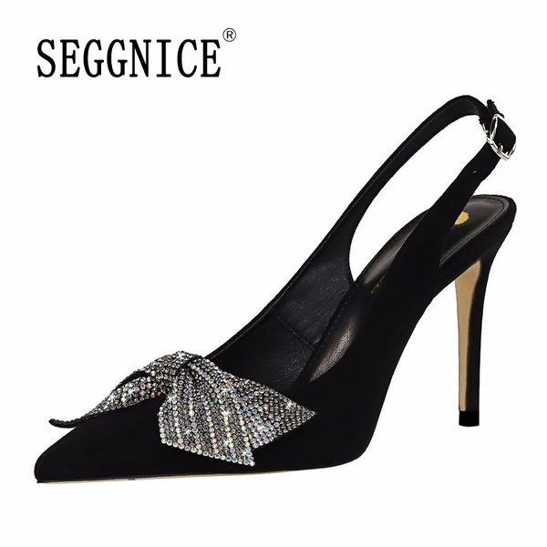 

wedding mules high heels women's shoes pumps party rhinestones ladies sandals bling butterfly shoes fashion woman, Black