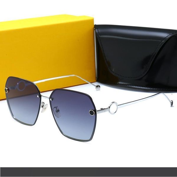 

fd 1pair new 2019 mens sunglasses eyewear classic sun glasses silver metal black glass lenses polarized women sunglasses f0113, White;black