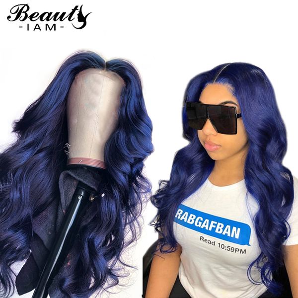 

dark blue wig human hair virgin hair wigs loose wave lace wig brazilian wig lace front human hair wigs, Black
