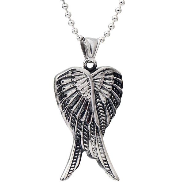 

no fade jewelry men's stainless steel gothic skull biker pendant necklace, 24" link chain, Silver