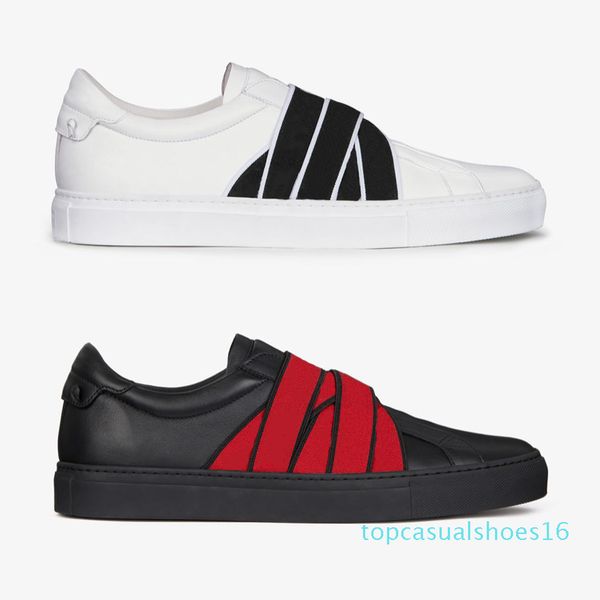 

designer shoes luxury leather sneaker paris signature knots trainers for mans women elastic bands 4g webbing sneakers size 35-45 t16, Black