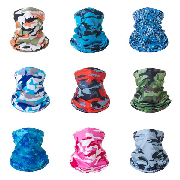 

multi use neck warmer cycling scarf for men and women camouflage fleece scarves wind proof face masks fashion 9ql bb #635#772, Black