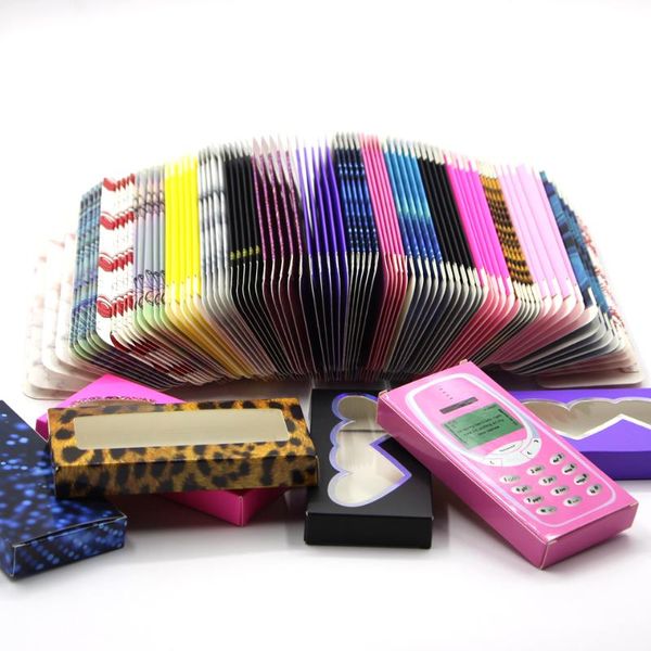 

damepapil empty lash packing boxes rectangle paper box with trays pink/black/leopard wholesale money lash boxes packaging