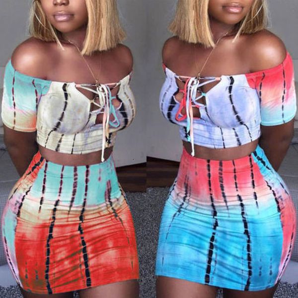 

women off shoulder bodycon t shirt crop skirt set ladies bandage mini clothes 2pcs set, Gray
