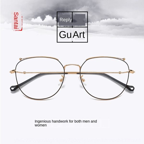 

s19156 korean fashion myopia polygon fashion decorative glasses gold thin edge myopia glasses, Silver
