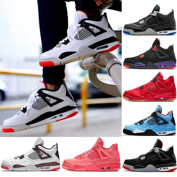 

4s pale citron white cement pure money basketball shoes for men pizzeria black cat gum toro bravo bulls womens designer trainers