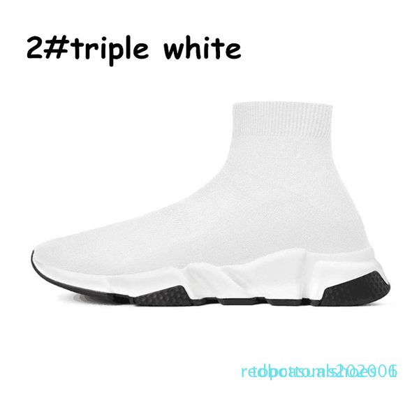 

2020 designer shoes speed trainer casual of triple socks flat fashion men womens sports sneakers fashion size 36-45 tr01, Black