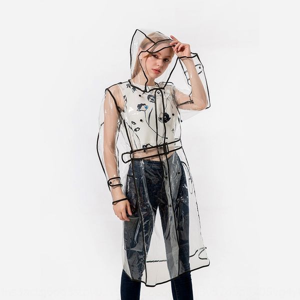 

dbv59 eva transparent korean style belt fashion raincoat cloak windbreaker windbreaker one-piece korean women's outdoor personality tr