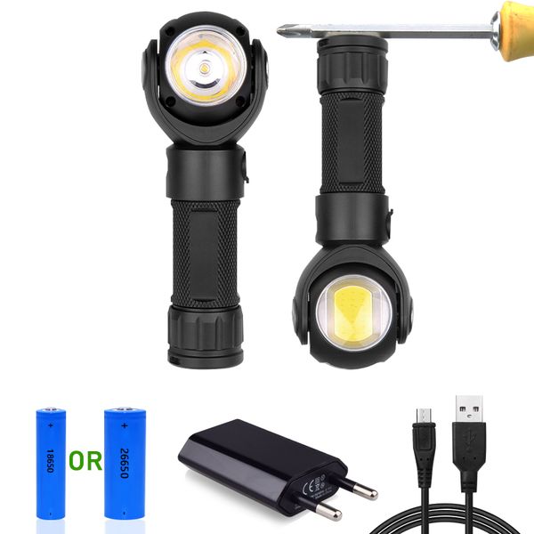 

360 degree white light red light xml t6 cob lantern led torch usb rechargeable strong magnet waterproof camping