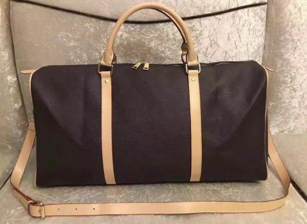 

ree transport men's and women's general travel bags luggage bags simple old flower coffee grid black check large classic letter tr