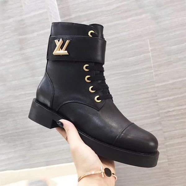

new women shoes wonderland flat ranger martin boots luxury lady shoes casual botas de mujer drop ship with box vintage chaussures de femme, Black