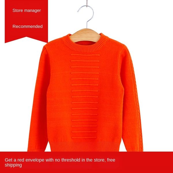 

d96dp men's and women's clothing casual base pullover clothing children's children's shirt knitted pullover sweater soli, Blue