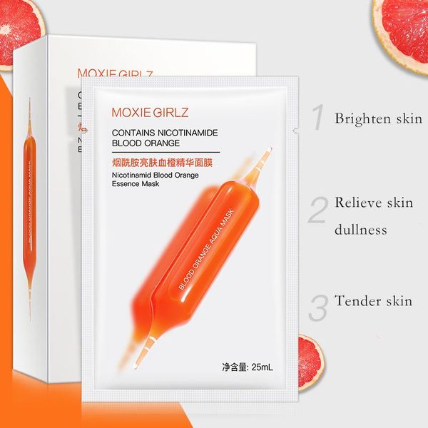 

Easy to absorb Blood Orange Essence Mask hydrated Face mask Exfoliating scrub Brighten skin Nourish Oil control Acne treatment mascarilla