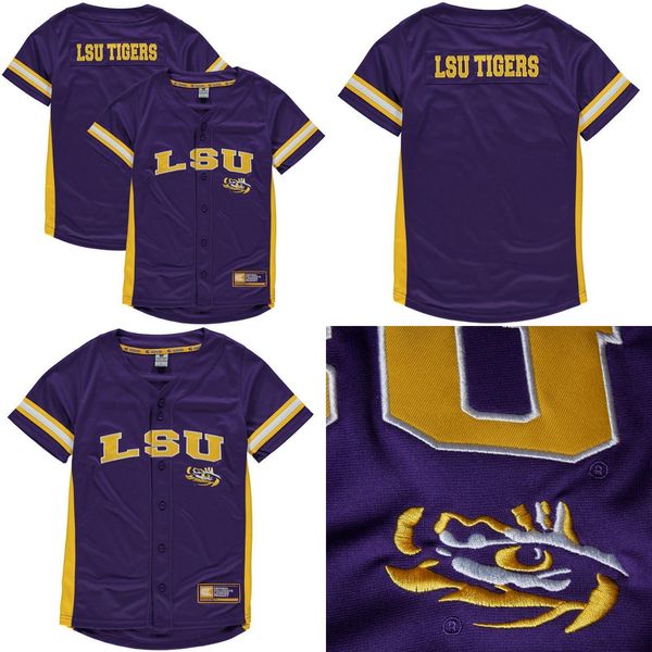 

оповой ncaa lsu tigers mens женин деи колледж поѬ джеѬи 100% вивка на заказ лбого и, Blue;black