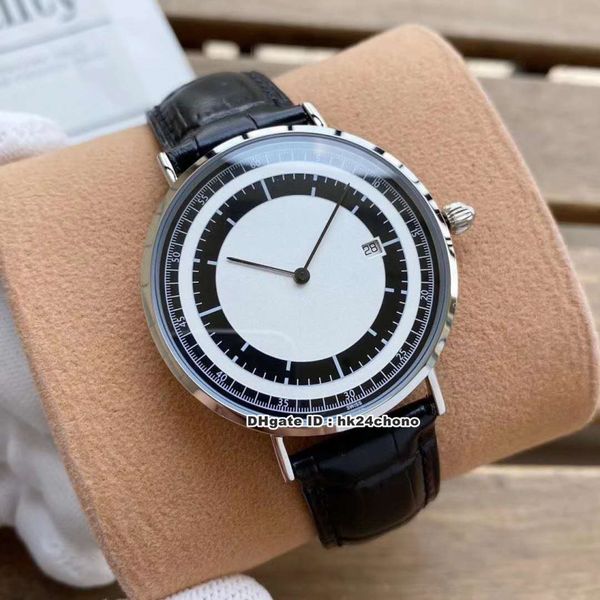 

4 styles luxury 42x9mm calatrava ultra-thin stainless steel automatic mens watch white dial leather strap gents sport watches, Slivery;brown