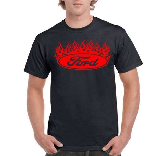 

2020 new fashion the upside Tatak up collar ng Bayan 100% cotton man tshirt | Ford burning car enthusiast casual sports MEN'S T-shirts