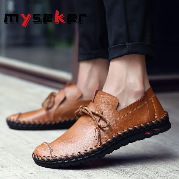 

flat shoes male slip-on casual leather footwear hollow men loafers new man fashion designer sneakers large sizes walking shoe t1, Black