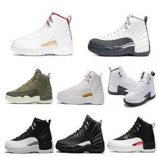 

[with box]12 jumpmanwool men basketball shoes 12s grey black man and women 12s sports sneakers women running shoes for men