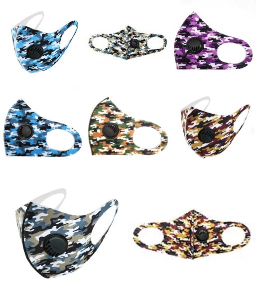

with face mask masks sponge thick with two active carbon filter elastic lace washable household mouth valve designer printed wit #518#690, Black