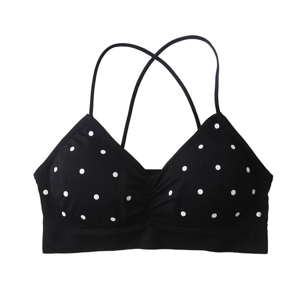 

woman cross strap bra teenager girls beauty back thin underwear wrapped chest sports bra female drip pad lingerie new arrival, White;black