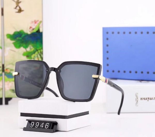 

2020 fashion designer sunglasses full frame sunglasses metal ultra light frame uv protective glasses for men and women, Black