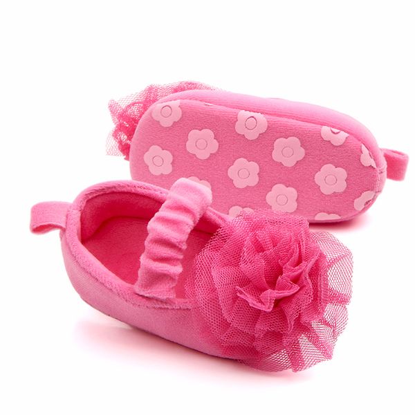 

first walkers born baby girls shoes crib footwear flower print infant toddler prewalkers ballet dress