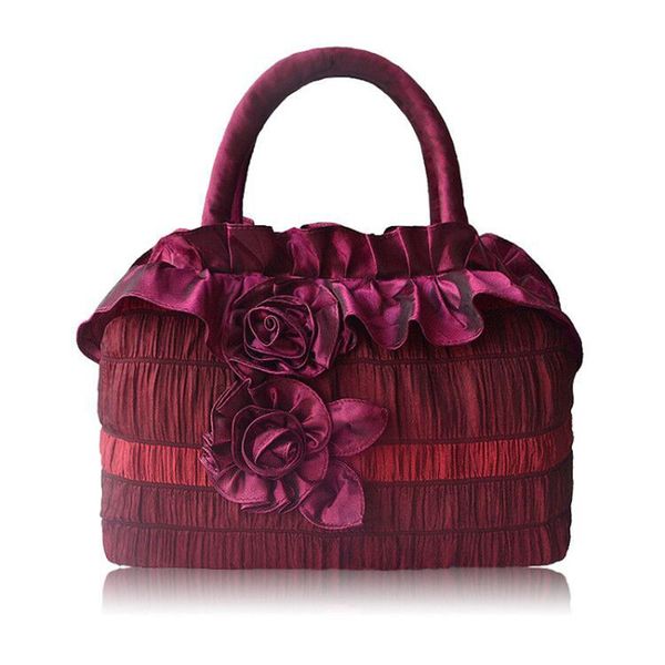 

lily queen ladies handbag appliques zipper bag women casual vintage totes bag